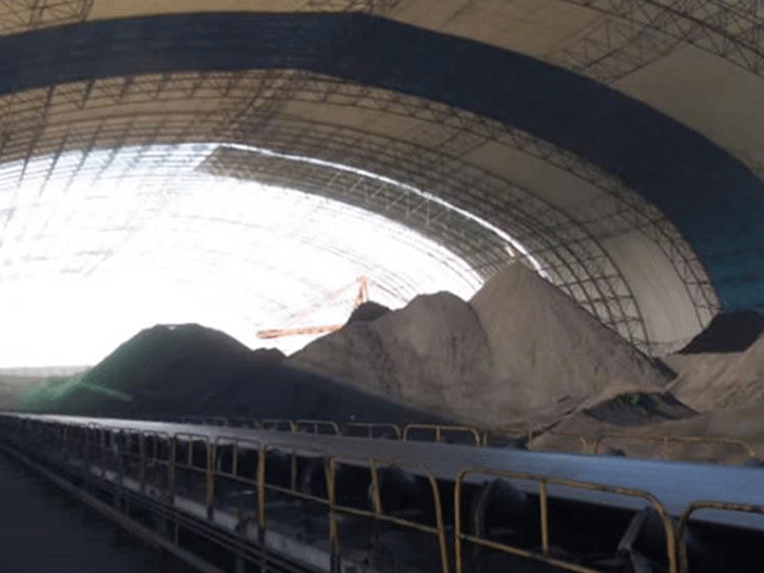 青海唐山煤棚料倉網架